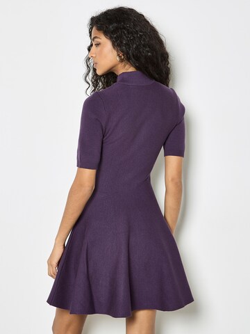 Apricot Gebreide jurk in Lila