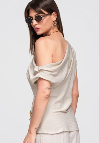 Ombre Bluse in Beige