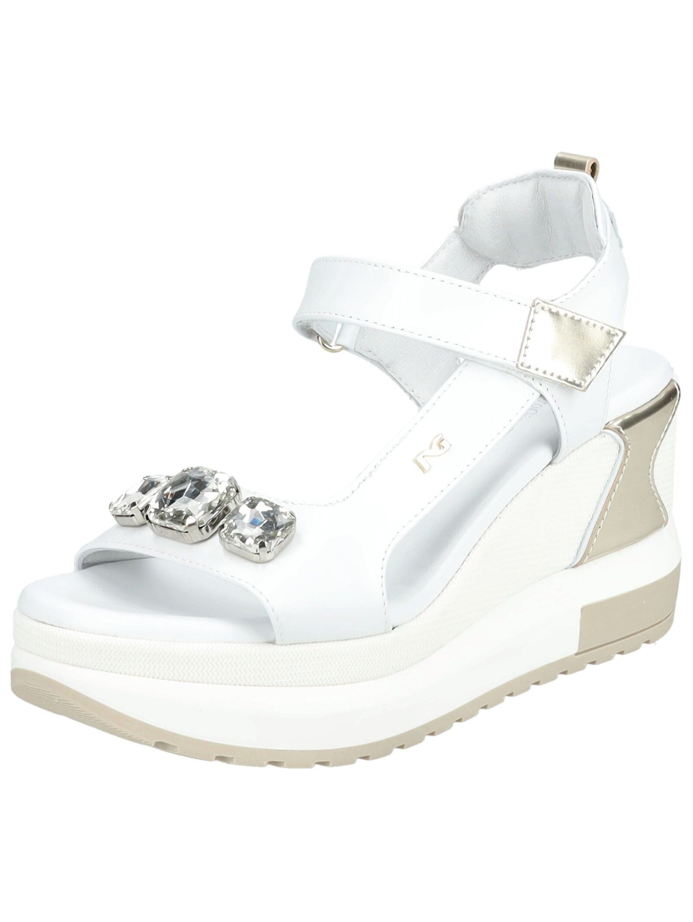 Nero Giardini Sandale in silber / transparent / weiß, Produktansicht