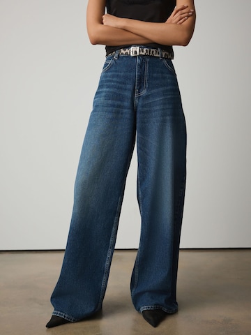 Next Wide leg Jeans in Blauw: voorkant