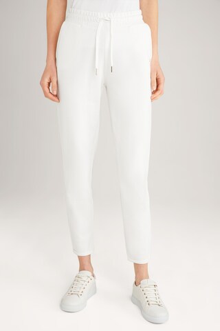 JOOP! Tapered Broek in Wit: voorkant