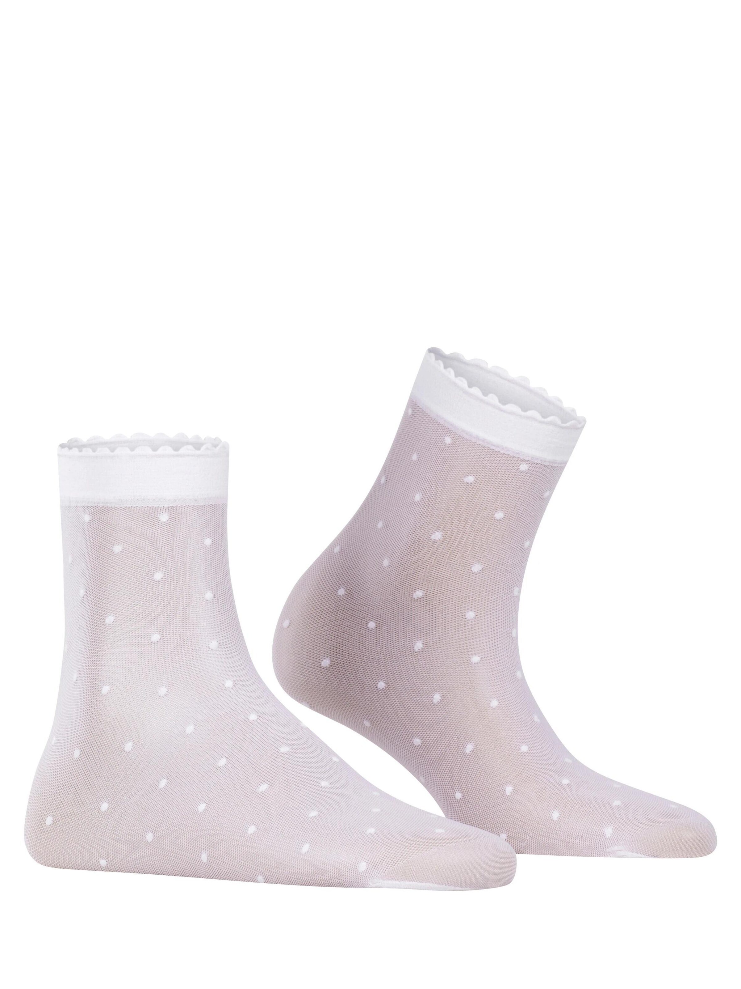 FALKE Socken 'Dot'‌ in Weiß