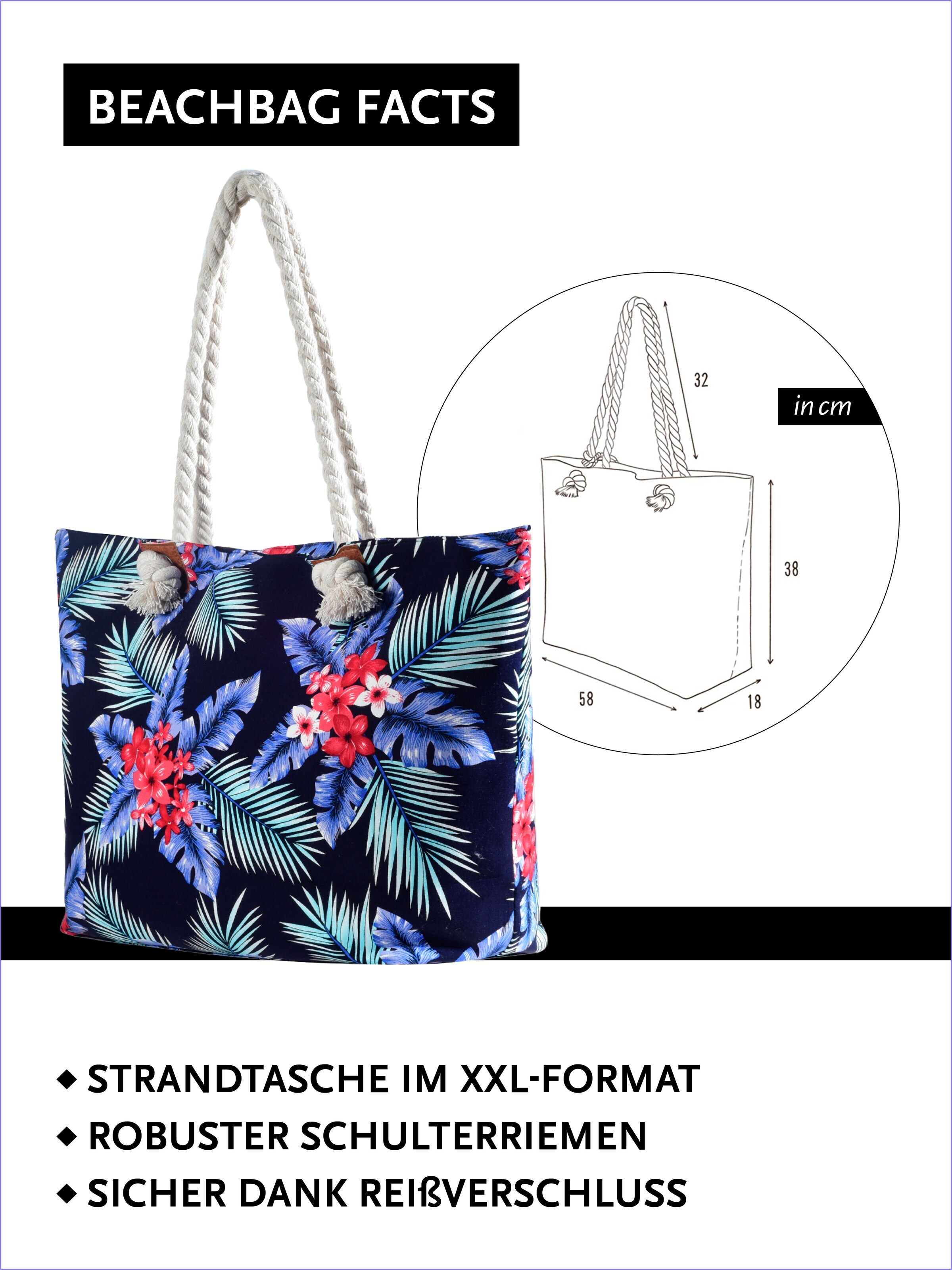 DonDon Strandtasche‌ in Grau