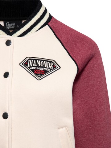 Queen Kerosin Between-Season Jacket 'Diamonds' in Beige