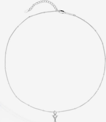 Collana 'Letter Y' di Hey Happiness in argento: frontale