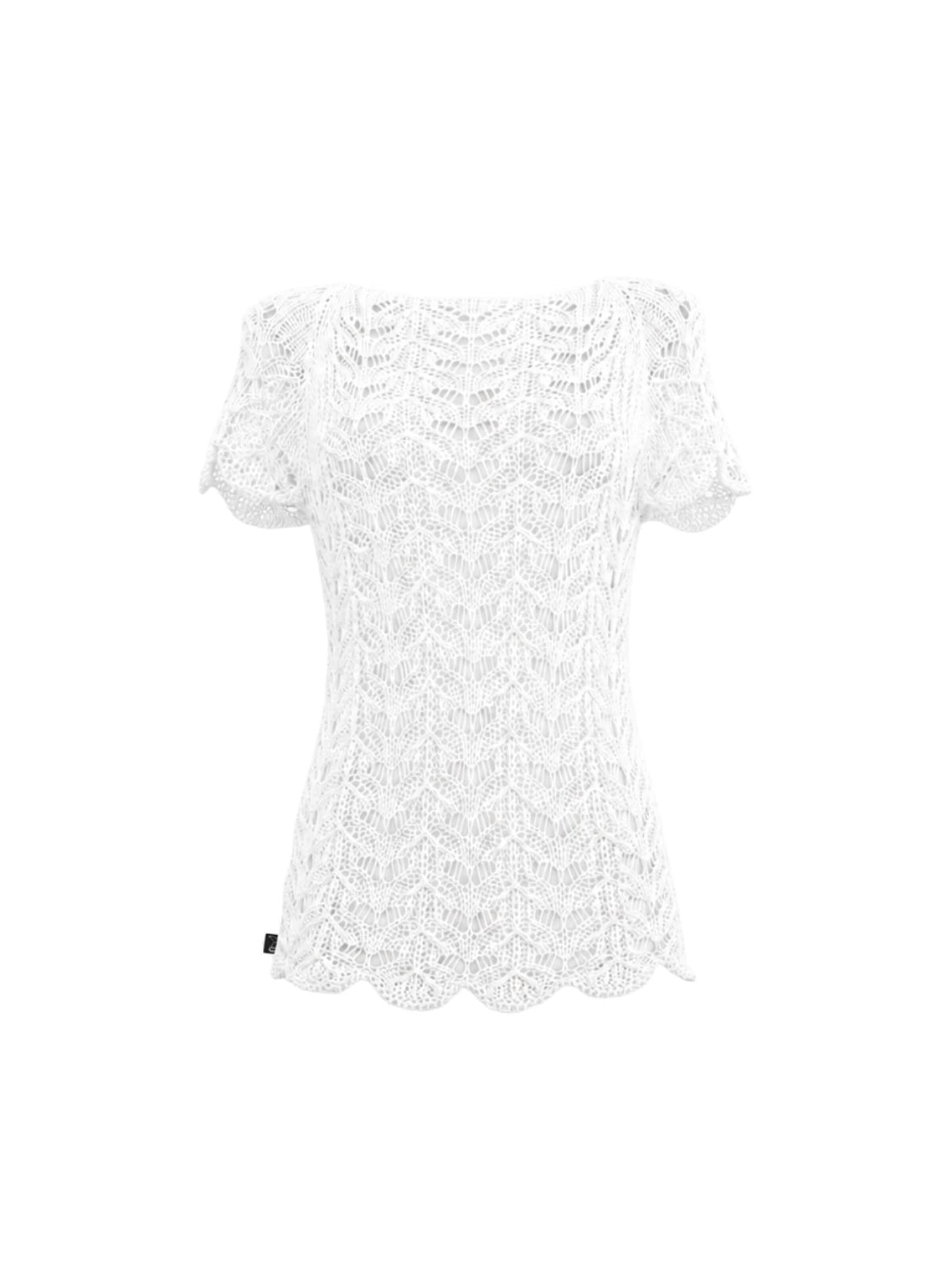 Süel knitwear Sticktop 'Twin Lace'‌‌‌‌‌‌‌‌‌ in Weiß: Vorderseite
