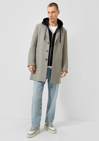 QS Between-Seasons Coat in Brown: front