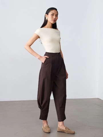 Dilvin Wide leg Pants in Brown