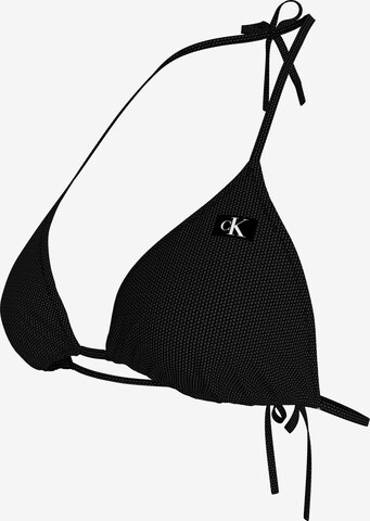 Calvin Klein Swimwear Triangle Bikini Top in Black
