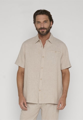 Coupe regular Chemise 'Trope' INDICODE JEANS en marron : devant