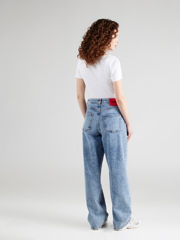 HUGO Wide leg Jeans 'Gisanna' in Blauw