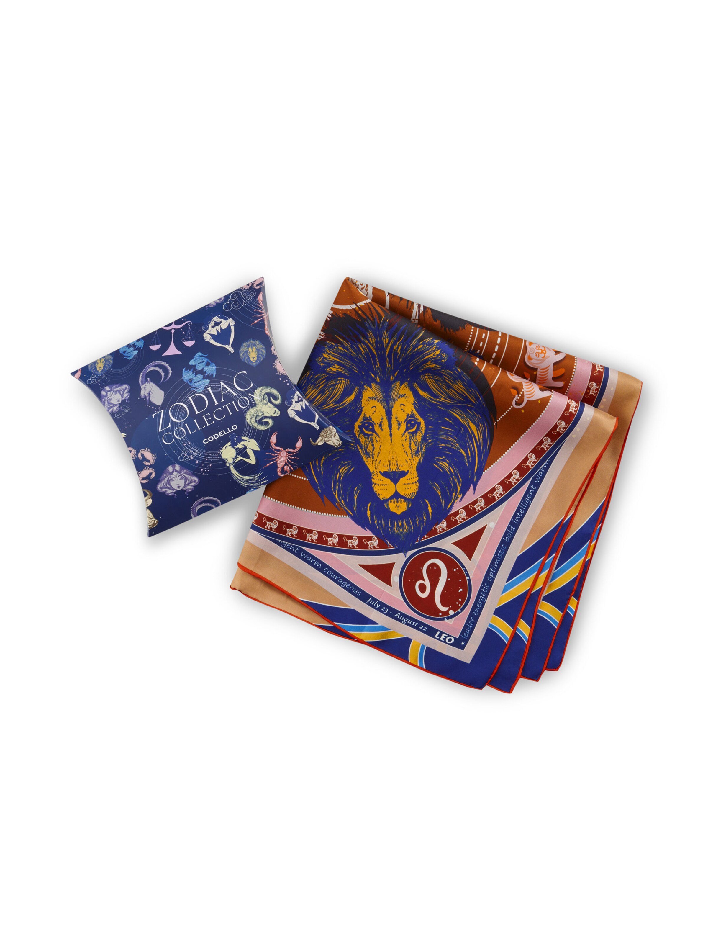 CODELLO Tuch 'Sternzeichen Löwe' in Braun