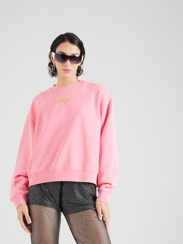 HUGO - Sweatshirt 'Deroxina' em rosa