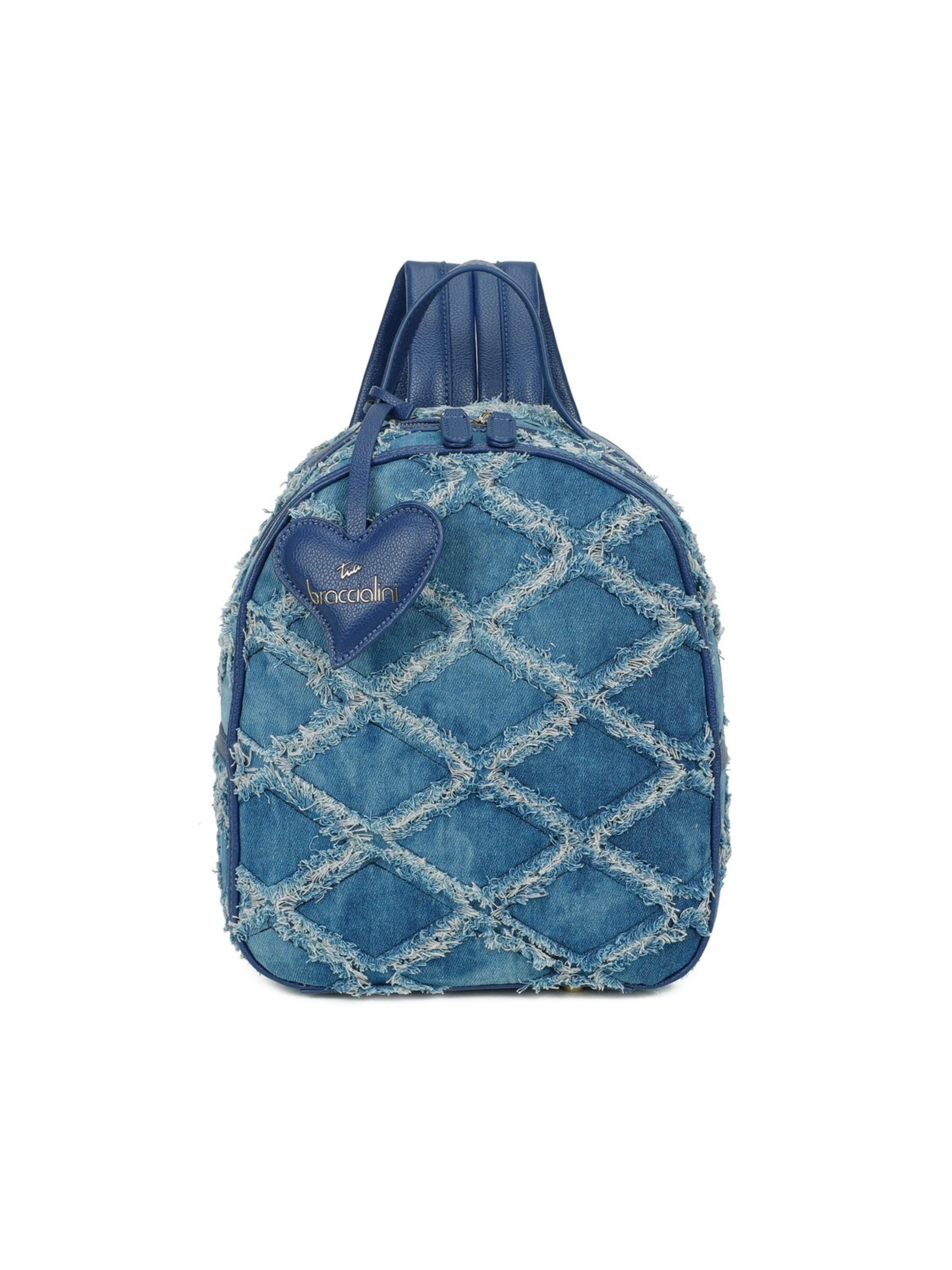 Zaino 'Beth Jeans' di Braccialini in blu: frontale
