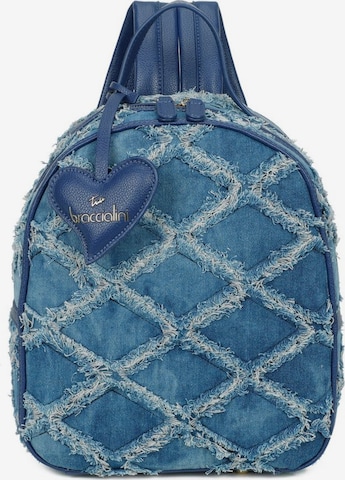 Zaino 'Beth Jeans' di Braccialini in blu: frontale