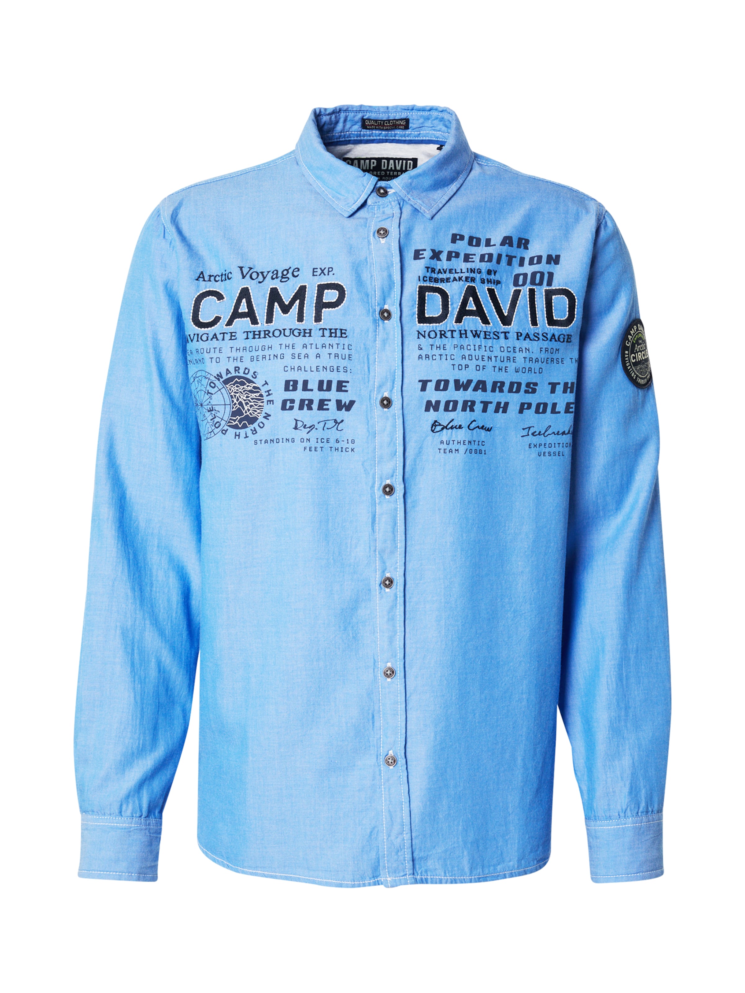 CAMP DAVID Regularny krój Koszula w kolorze niebieski: przód