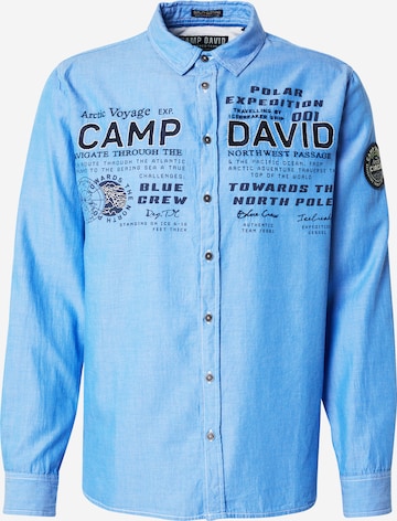 CAMP DAVIDRegular Fit Košulja - plava boja: prednji dio