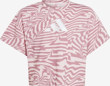 ADIDAS PERFORMANCE Performance Shirt 'Aeroready Print' in Pink: front