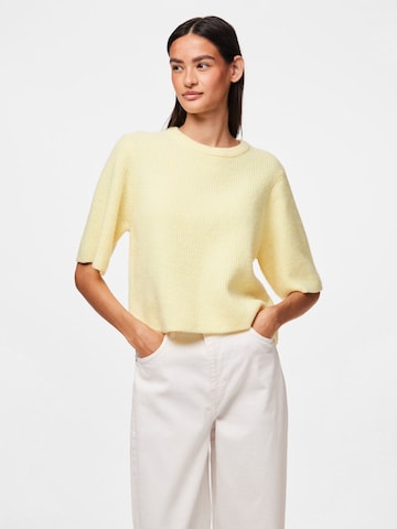PIECES Pullover in Gelb: Vorderseite