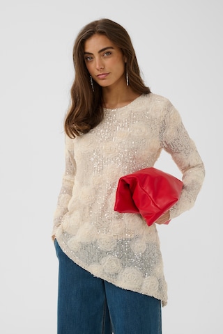 CULTURE - Camiseta 'SUSAN' en beige: frente