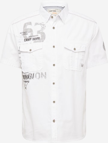 CAMP DAVID Regular fit Button Up Shirt in White: front