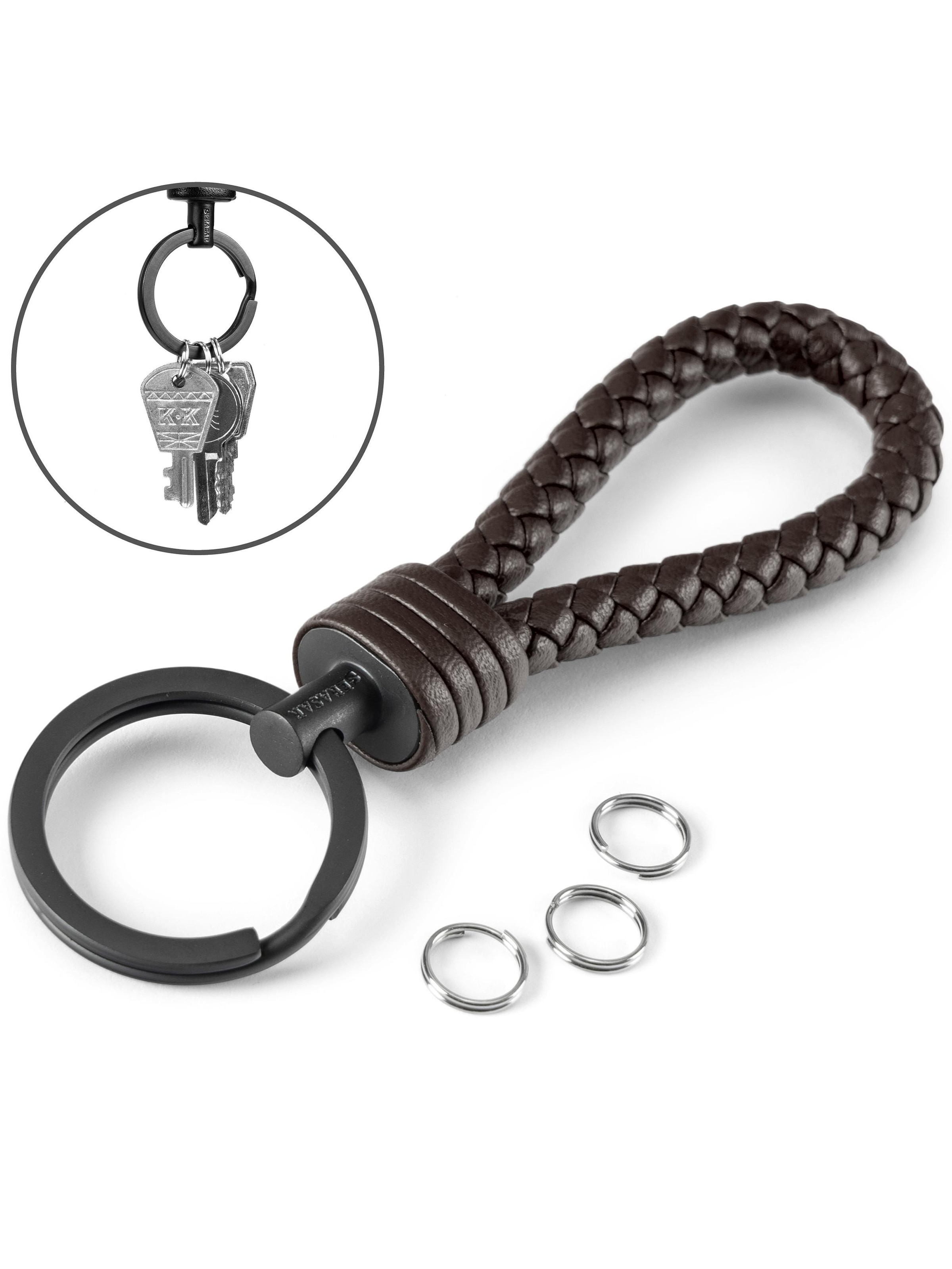 Porte-clés 'Strong' SERASAR en marron