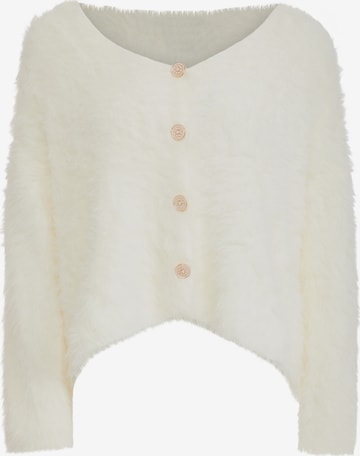 Cardigan caneva en blanc : devant