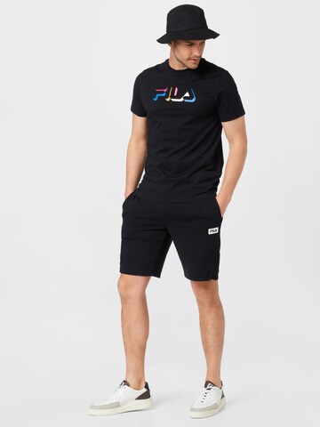 FILA Regular Workout Pants 'BÜLTOW' in Black