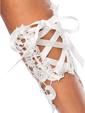 Tomshop24-7 Fingerless Gloves 'Floris' in White