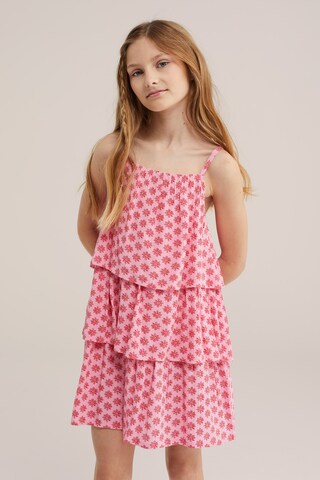 WE Fashion Šaty – pink: přední strana