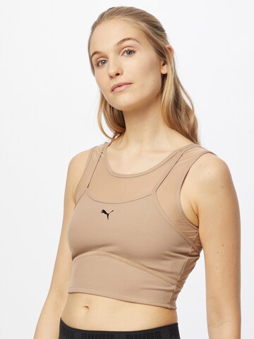 PUMA Sports Top in Brown: front