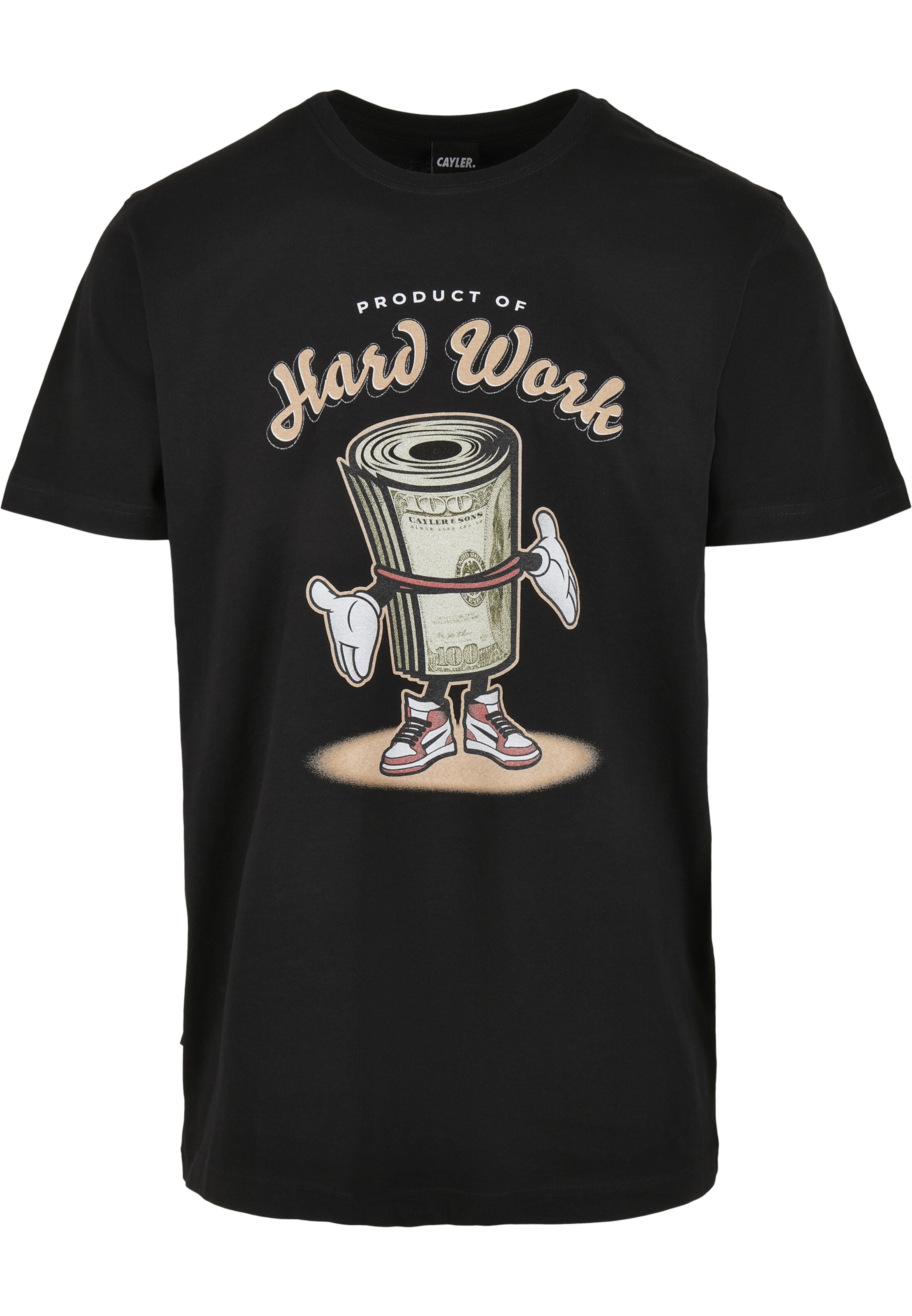 Cayler & Sons - Camiseta 'Hard Work' en negro: frente