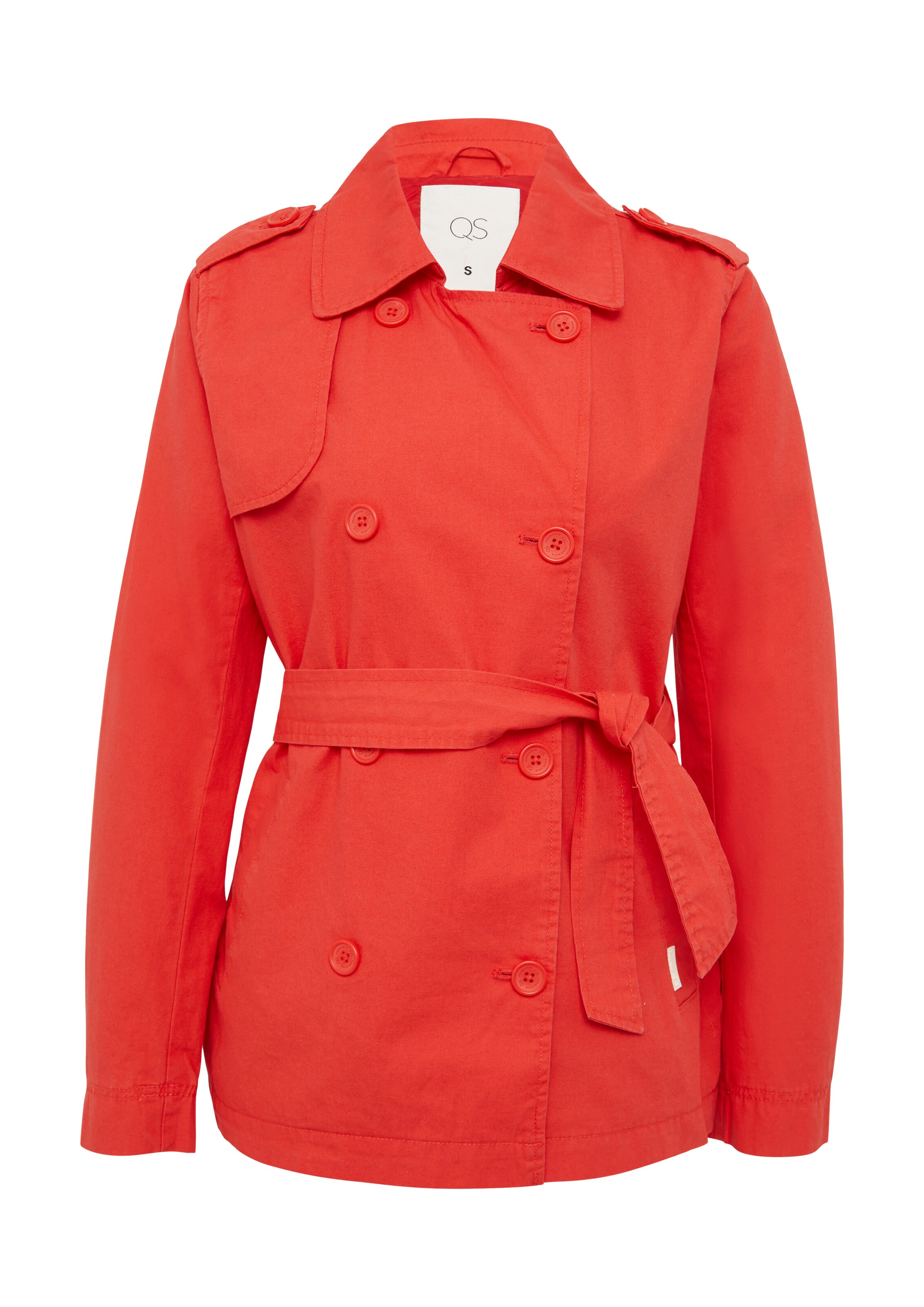 QS Ανοιξιάτικο και φθινοπωρινό παλτό σε κόκκινο: μπροστά