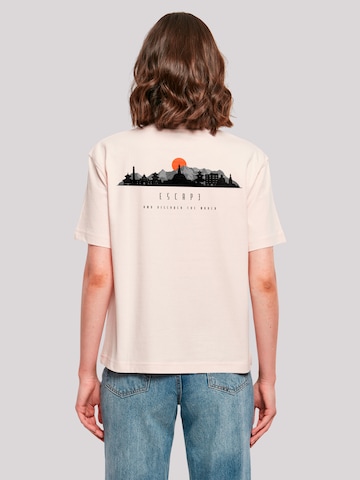 T-shirt 'Escape Discover the World Asian Town' F4NT4STIC en rose