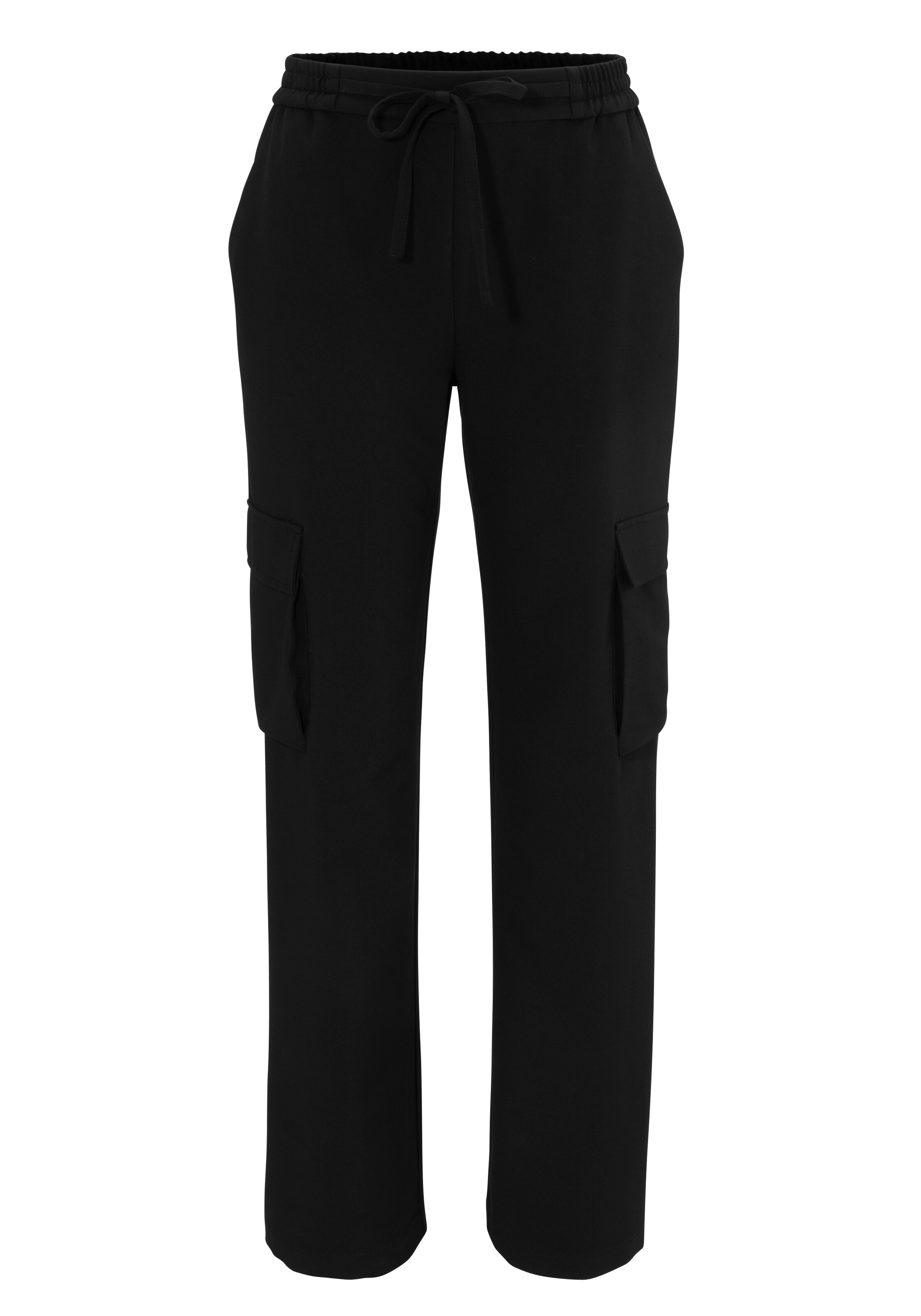 Aniston CASUAL Pajama Pants in Black: front