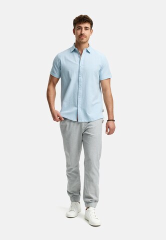 INDICODE JEANS Regular fit Button Up Shirt 'Maribo' in Blue