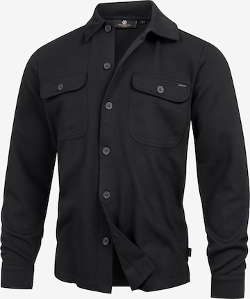INDICODE JEANS Overhemd 'Nello' in Zwart: voorkant