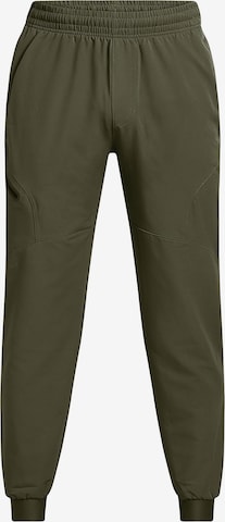 UNDER ARMOUR Workout Pants 'Unstoppable' in Green: front
