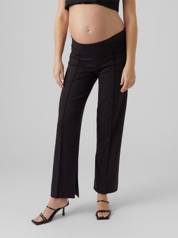 MAMALICIOUS Loose fit Trousers 'LUNA' in Black: front