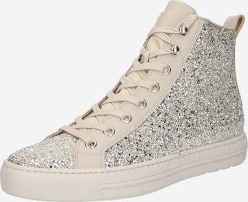 Paul Green Sneakers hoog in Beige: voorkant