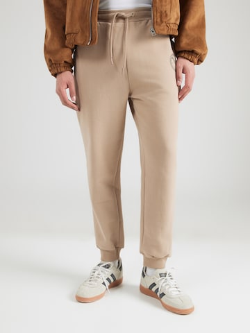 Tapered Pantaloni de la Carlo Colucci pe maro: față