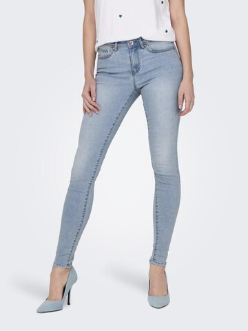 Skinny Jean 'WAUW' ONLY en bleu : devant