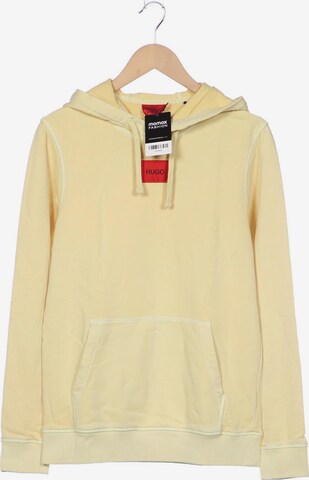 HUGO Sweatshirt & Zip-Up Hoodie in XS in Yellow: front