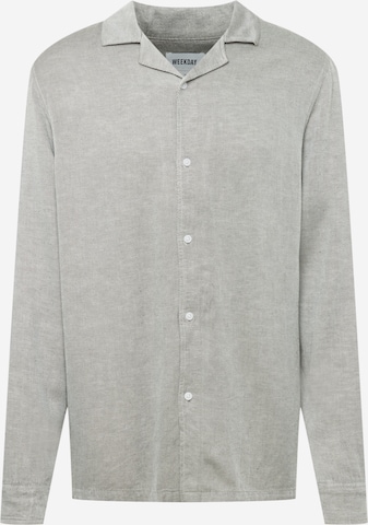 WEEKDAY Button Up Shirt 'Arra' in Green: front