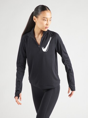 NIKE Αθλητική μπλούζα φούτερ 'SWSH' σε μαύρο: μπροστά
