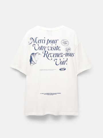 T-Shirt 'MC PARIS 01' Pull&Bear en blanc