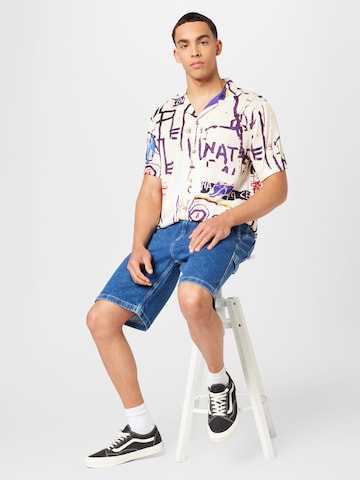 Cotton On Regular fit Button Up Shirt 'Basquiat' in Beige