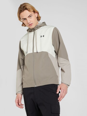 UNDER ARMOUR Athletic Jacket 'Legacy' in Grey: front