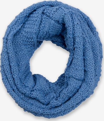 styleBREAKER Loop scarf 'Strick Loop mit Karomuster' in Blue: front
