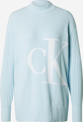 Calvin Klein Jeans Pulover | modra barva: sprednja stran
